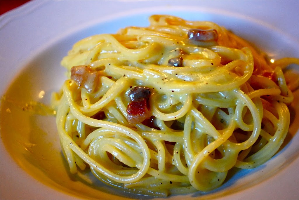 WanderFood Wednesday- Creamless Carbonara - Divina Cucina